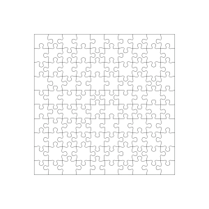Jigsaw Puzzle SVG, Puzzle Outline SVG Geometric Shapes