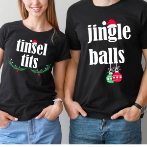 Jingle Balls and Tinsel Tits SVG Bundle, Funny Adult SVG Design Christmas SVG