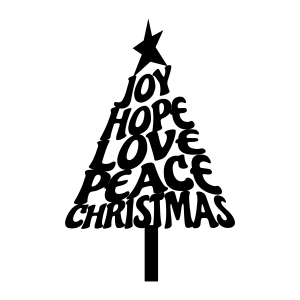 Joy Hope Love Peace SVG, Christmas Tree SVG Christmas SVG