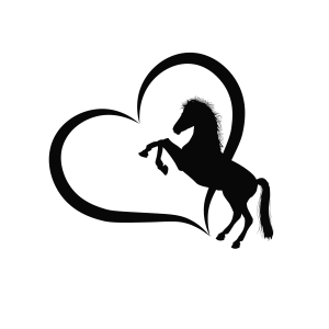 Jumping Horse with Heart SVG Cut File, Horse Love SVG Horse SVG