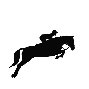 Jumping Horse with Jockey SVG, Jockey Silhouette Horse SVG