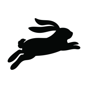 Jumping Rabbit SVG, Jumping Bunny Silhouette Svg