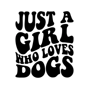 Just A Girl Who Loves Dogs SVG, Wavy Shirt Design Dog SVG