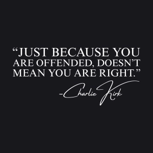 Just Because You Are Offended Doesn't Mean You Are Right SVG, Charlie Kirk SVG USA SVG