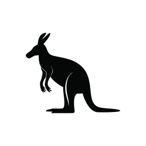 Kangaroo SVG, Kangaroo Silhouette Wild & Jungle Animals SVG