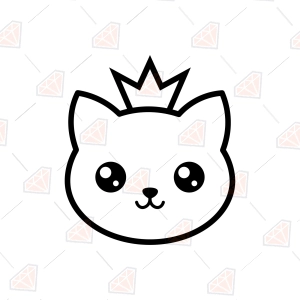 Kawaii Cat SVG - Cute Kawaii Cat Cut File