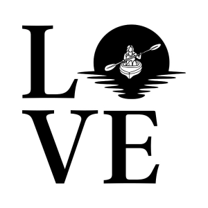 Kayaking Love Retro Sunset SVG Kayak SVG