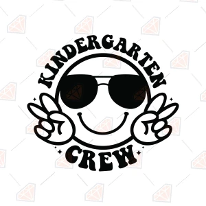 Kindergarten Crew SVG, Back-to-School Cut File for Cricut School SVG