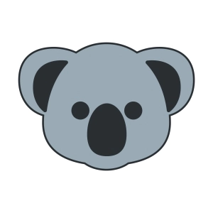Koala Face SVG, Koala SVG Cut File Instant Download Wild & Jungle Animals SVG