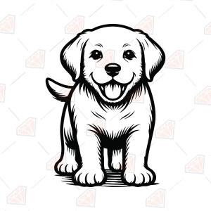 Lab Puppy SVG – Cute Dog Cut File