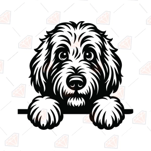 Labradoodle Golden Doodle Peeking SVG
