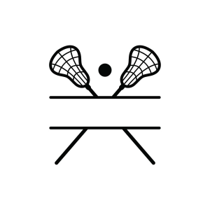 Lacrosse Monogram SVG, Lacrosse Sticks SVG Split Sports SVG