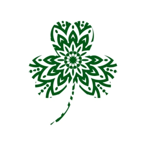 Layered Shamrock Mandala SVG, Clover Mandala SVG Shamrock SVG