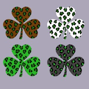 Leopard Shamrock Sublimation, Clover Cutting Files Sublimation SVG