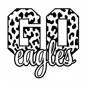 Leopard Go Eagles SVG, Eagles Word SVG Football SVG