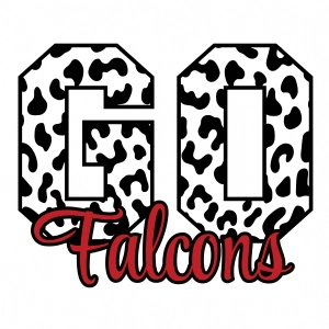 Leopard Go Falcons SVG Cut File, Instant Download Football SVG