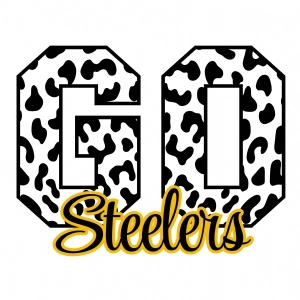 Leopard Go Steelers SVG Cut File, Instant Download Football SVG