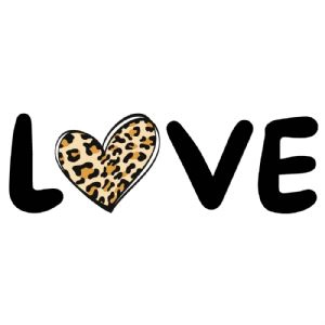 Leopard Heart Love SVG Leopard Print SVG