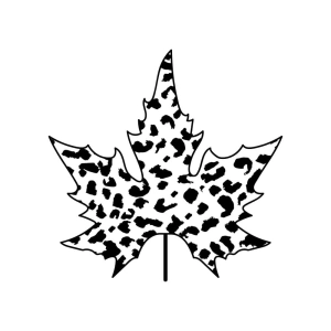 Leopard Leaf Print SVG Design, Leopard Leaf Vector Instant Download Leaves SVG