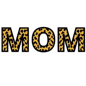 Yellow Leopard Mom SVG Cut File, Sublimation Mom SVG