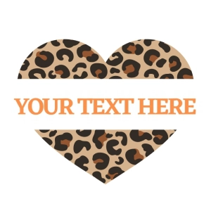 Leopard Heart Monogram SVG, Sublimation Heart SVG Sublimation SVG