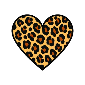 Leopard Print Heart SVG Svg