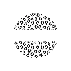 Leopard Print Monogram SVG, Circle Leopard SVG T-shirt SVG
