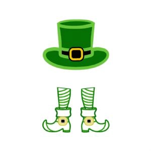 Leprechaun Hat and Shoes SVG, Saint Patrick's Day SVG St Patrick's Day SVG