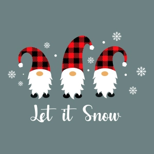 Let It Snow SVG Design, Christmas Gnomes SVG Vector Files Christmas SVG