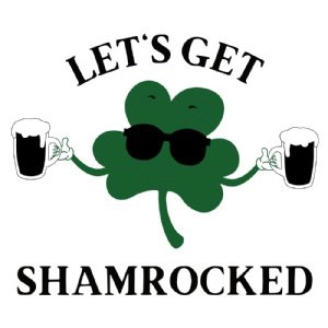 Let's Get Shamrocked SVG, St Patrick's Day Celebration SVG Shamrock SVG