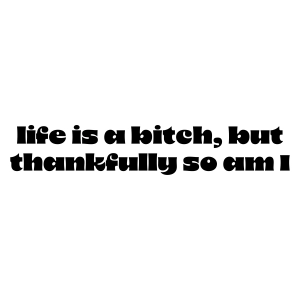 Life Is A Bitch But Thankfully So Am I SVG, Funny Quote SVG Funny SVG