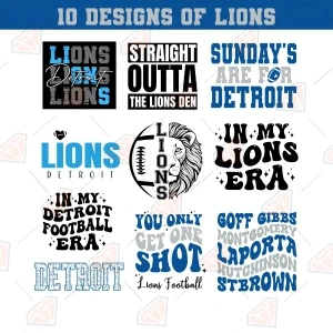 Detroit Lions SVG Files for Cricut, Detroit SVG Bundle