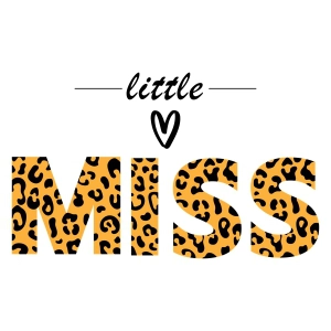 Little Miss SVG Leopard, Sublimation Design Sublimation SVG