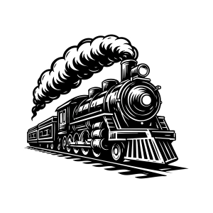 Locomotive SVG, Old Steam Train Cut File Svg