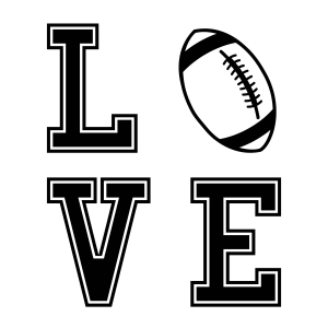 Love American Football SVG Football SVG