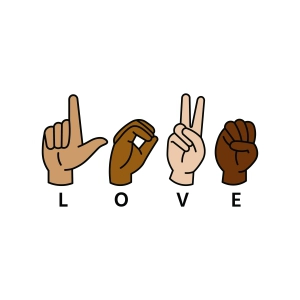 Love Asl SVG, Love SVG with ASL Autism SVG