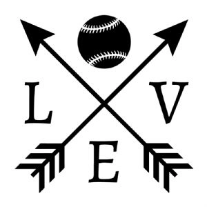Love Baseball Arrow SVG, Love Instant Download Baseball SVG