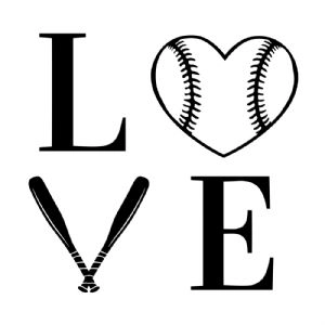 Love Baseball SVG, Baseball Lover Instant Download Baseball SVG