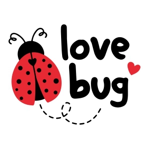 Love Bug SVG, Valentine's Day Bug SVG Cut Files Love SVG