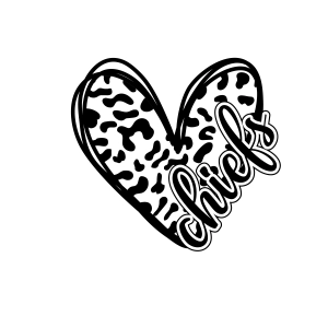 Love Chiefs SVG, Leopard Heart Chief SVG Sublimation Sublimation SVG