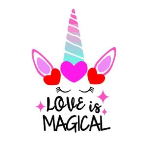 Love Is Magical Unicorn SVG, Valentine's Day SVG Valentine's Day SVG