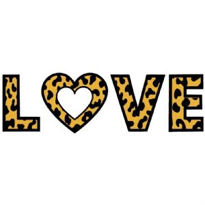 Love Leopard SVG and PNG Sublimation Sublimation SVG