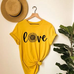 Love Sunflower SVG, Love Instant Download Sunflower SVG