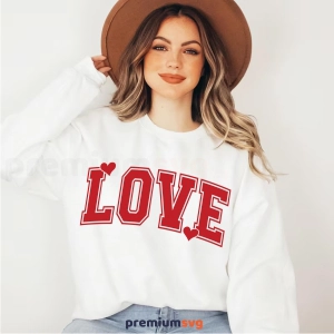 Love SVG with Varsity Font