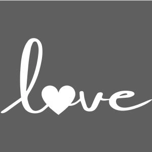 White Love Lettering SVG, Instant Download Valentine's Day SVG