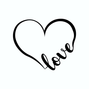 Love with Heart SVG, Heart SVG Clipart Love SVG