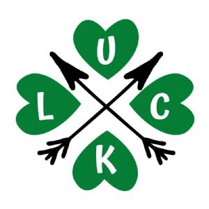 Crossed Luck Arrow SVG, Clover Leaf SVG Vector Files St Patrick's Day SVG