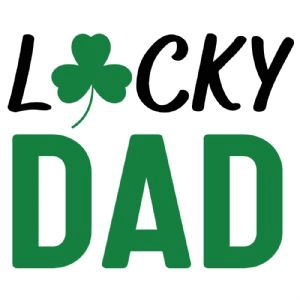 Lucky Dad SVG with Shamrock, St Patricks Dad SVG Shamrock SVG