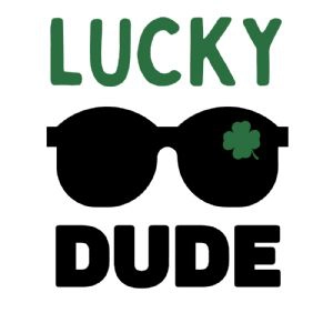 Lucky Dude SVG, Boy St Patricks Shirt SVG Design Shamrock SVG
