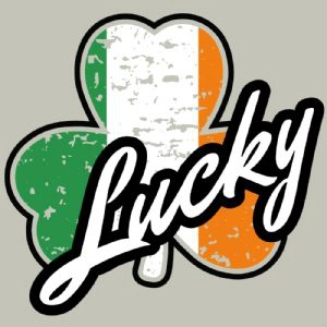 Lucky Irish Flag Shamrock SVG, Lucky Clover Leaf SVG Shamrock SVG
